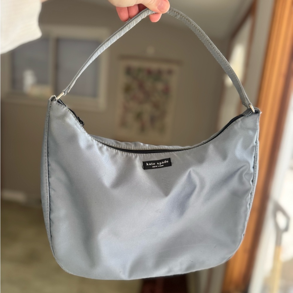 Kate Spade New York Nylon Shoulder Bag – Periwinkle / Light Blue Grey